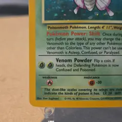 Vintage Pokemon Jungle Set Venomoth Holo Rare Card 13/64 (Unlimited, English) LP - Image 5