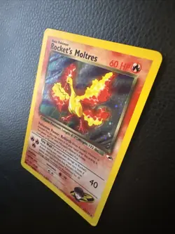 Pokemon TCG Rocket's Moltres Gym Heroes 12/132 Holo Rare English 60 HP 2000 - Image 2