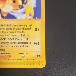 Raichu #061/165 Expedition Rare Regular Eng 80HP Stage 1 Pokemon TCG - Image 4