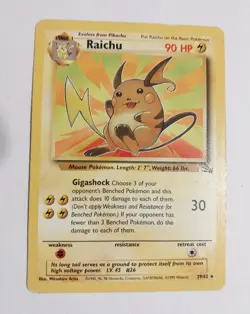 Raichu 29/62 Fossil Unlimited Pokemon Card Regular Rare Lightly Played LP - Image 1