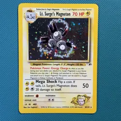 Pokemon Vintage Holo Rare Lt. Surge's Magneton Gym Heroes Wotc 2000 - Image 1
