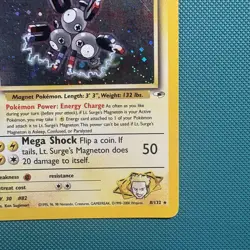 Pokemon Vintage Holo Rare Lt. Surge's Magneton Gym Heroes Wotc 2000 - Image 4
