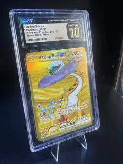 2024 POKEMON SV05 TEMPORAL FORCES RAGING BOLT EX HOLO HYPER RARE #218/162 CGC 10 - Image 2