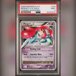 Pokemon TCG Mesprit LV.X holo 143/146 D&P Legends Awakened 2008 MINT PSA 9 - Image 1