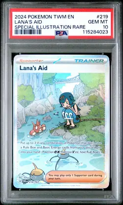 2024 POKEMON TWILIGHT MASQUERADE SPECIAL ILLUSTRATION RARE LANA'S AID PSA 10 - Image 1