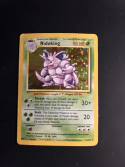 Pokemon 1999 WOTC Base Set Unlimited Holo Nidoking 11/102 - Image 1