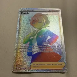 Peonia 219/198 Chilling Reign NM Full Art Secret Rainbow Rare Pokemon Card - Image 1