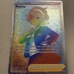 Peonia 219/198 Chilling Reign NM Full Art Secret Rainbow Rare Pokemon Card - Image 4