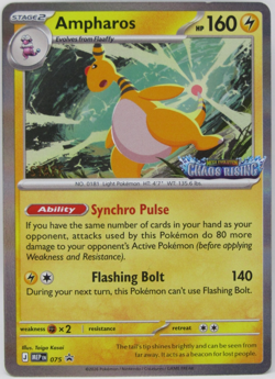 Pokemon TCG Ampharos Mega Evolution Chaos Rising Staff Promo NM - Image 1