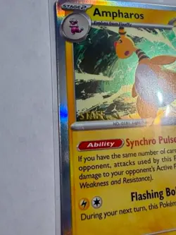Pokemon Ampharos #75 Chaos Rising Pre-Release Staff Promo NM - Image 2
