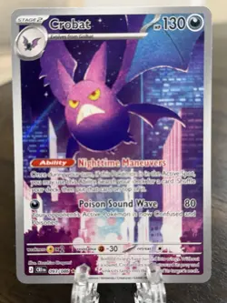 Crobat 093/086 Pokemon TCG Mega Evolution Chaos Rising Illustration Rare NM - Image 1