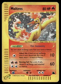 Pokemon Cards Moltres H20/144 Skyridge Holo Rare HP - Image 1