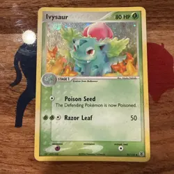 Pokemon Ivysaur 35/112 EX FireRed & LeafGreen Reverse Holo 80 HP English 2004 - Image 1