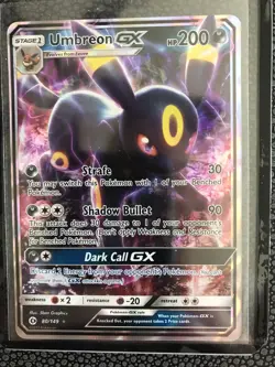 2017 Pokemon Umbreon GX Sun & Moon Base Set 80/149 Rare Holo Card - Image 1