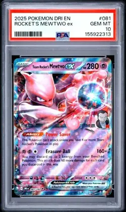 Pokemon Cards - PSA 10 - Team Rocket's Mewtwo Ex 081/182 - GEM MT - PSA 10 - Image 1