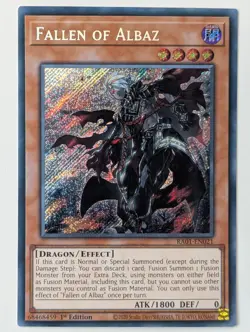 Gefallener von Albaz RA01-EN021 Secret Rare EN NM YUGIOH - Image 1