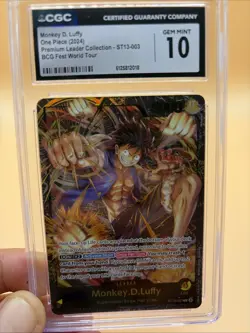 CGC 10 Monkey D. Luffy ST13-003 Premium Leader Collection Foil 2024 - Image 1