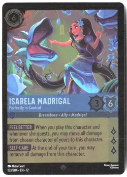 Disney Lorcana Isabela Madrigal Perfectly In Control 153/204 Foil Wilds Unknown - Image 1