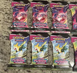 Lot of 10 Packs Pokemon Sword & Shield Fusion Strike Sleeved Booster Card Pack 820650809170 - Image 2