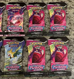 Lot of 10 Packs Pokemon Sword & Shield Fusion Strike Sleeved Booster Card Pack 820650809170 - Image 3