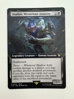 Shadow Mysterious Assassin Borderless MTG Magic the Gathering Card NM Mint FIC - Image 1