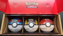 Pokemon Cards 2025 Poke Ball Tin - 3 Tins w 3 Packs Per - 9 Packs Total 🎂 🎁 🎄 - Image 1