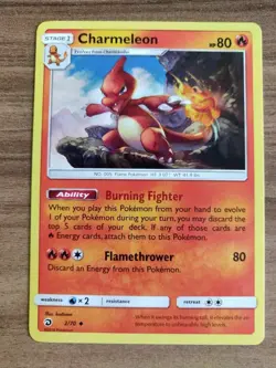 POKEMON CARD CHARMELEON 2/70 NO 005 FLAME POKEMON TCG CCG - Image 1