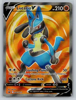 Lucario V Holo Promo SWSH: Sword & Shield Promo Cards SWSH213 NM - Image 1