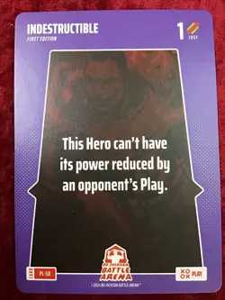 BO JACKSON BATTLE ARENA CARD ~ "INDESTRUCTIBLE ~ 1 COST ~ #PL58 - Image 1
