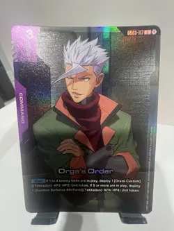 Orga's Order GD03-117 Gundam Card Game Foil Alternate Art Promo NM - Image 1