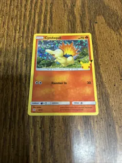 Pokemon Card Cyndaquil 10/25 McDonalds 25th Anniversary Holo NM - Image 3