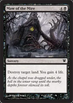 1 x Maw of the Mire - Foil - Innistrad - Light Play - MTG - Image 1