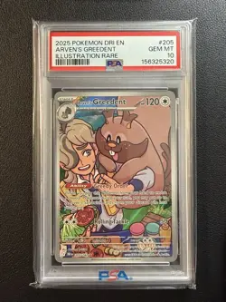 Arven's Greedent 205/182 Pokemon Destined Rivals Illustration Rare PSA 10 GEM 💎 - Image 1