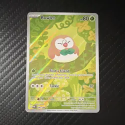🚨Pokemon Rowlet 090/088 Illustration Rare Reverse Holo Paldea Evolved Eng 2023 - Image 1