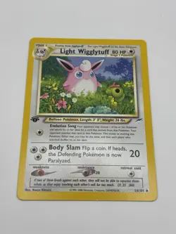Pokemon TCG Light Wigglytuff Neo Destiny Regular Non-Holo 54/105 LP - Image 1
