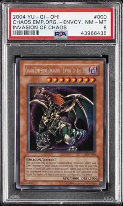 YU-GI-OH! IOC-INVASION OF CHAOS CHAOS EMPEROR DRAGON - ENVOY OF THE END PSA 8 - Image 1