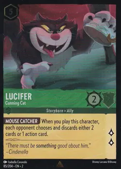 Cold Foil Lucifer - Cunning Cat 85/204 Rare Disney Lorcana - Image 1