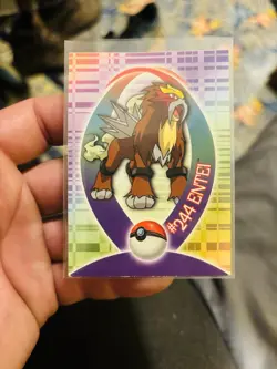 Entei #32 Topps Johto League Champions Sticker Pokemon Card MP - Image 1