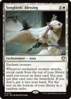 ~ Songbirds' Blessing ~ NM ~ Commander: Secrets of Strixhaven ~ MTG ~ - Image 1