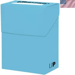 Light Blue Deck Box – Durable, Water-Resistant Card Storage with 6 Compartments - Image 1