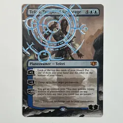 MTG altered hand painted Magic Teferi, Temporal Archmage Spell Casting Commander - Image 1