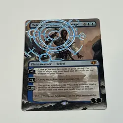MTG altered hand painted Magic Teferi, Temporal Archmage Spell Casting Commander - Image 2