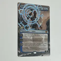 MTG altered hand painted Magic Teferi, Temporal Archmage Spell Casting Commander - Image 3