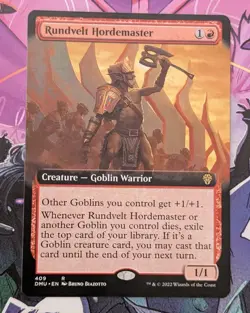 MTG *EXTENDED ART* Dominaria United Rare RUNDVELT HORDEMASTER NM - Image 1