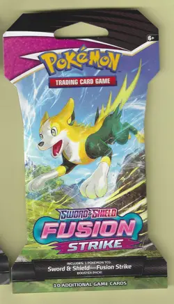 Pokemon "Fusion Strike " 10-Card Sealed Sleeved Booster (Boltund) X1 - Image 1