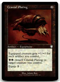 MTG Cranial Plating (Retro Frame) U Commander: The Brothers' War 136 LP - Image 1