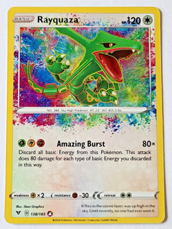 Pokemon TCG: Rayquaza Vivid Voltage #138/185 Amazing Rare Holo MINT - Image 1
