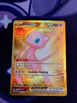 Pokemon Mew EX 205/165 Sv Scarlet & Violet 151 Gold Full Art Holo - Image 1