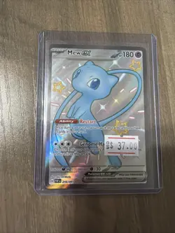 Pokemon TCG Mew EX 216/091 Paldean Fates Full Art Shiny Ultra Rare NM - Image 1