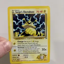 Pokemon Lt. Surge's Electabuzz Gym Heroes Holo Rare 6/132 Holo Swirl - Image 1